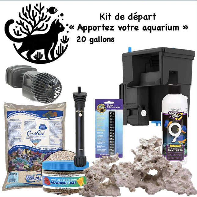 Kit de Départ Apportez Votre Aquarium - 20 Gallons