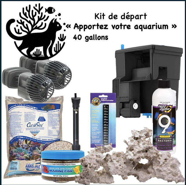 Kit de Départ Apportez Votre Aquarium - 40 Gallons