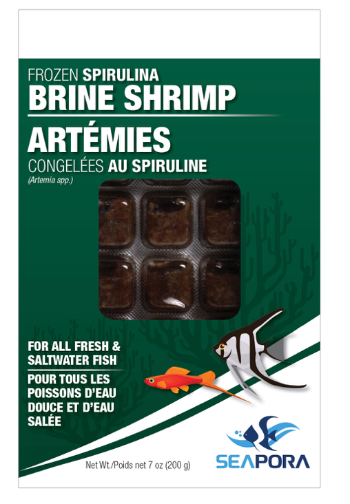 Artémias à la spiruline congelés – 200 g (Frozen Spirulina Brine Shrimp)