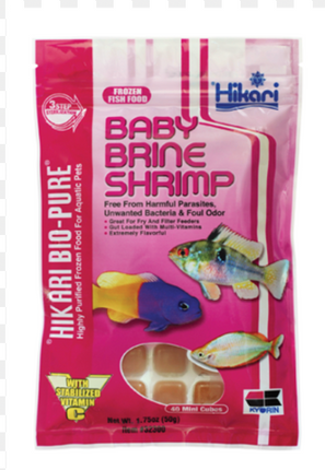 Frozen Baby Brine Shrimp - Mini Cubes - 1.75 oz