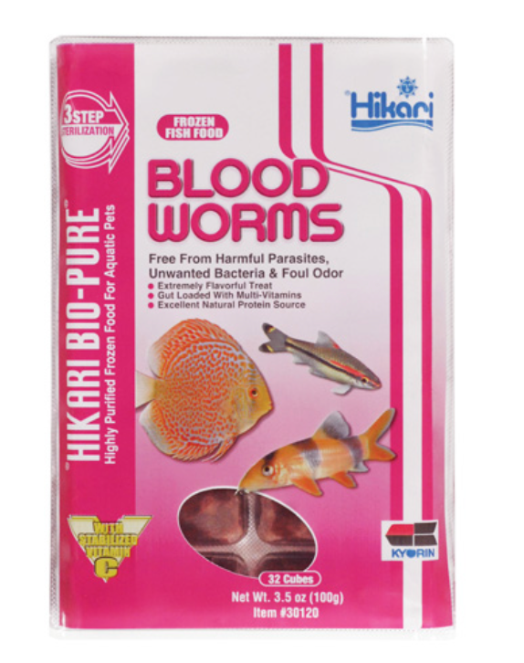 Frozen Blood Worms - Cubes - 3.5 oz