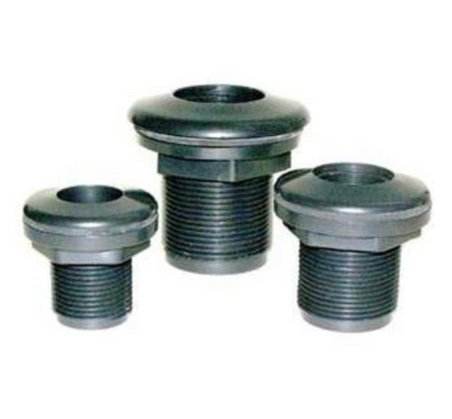 Bulkhead 1-1/2" Slip/Slip (black)